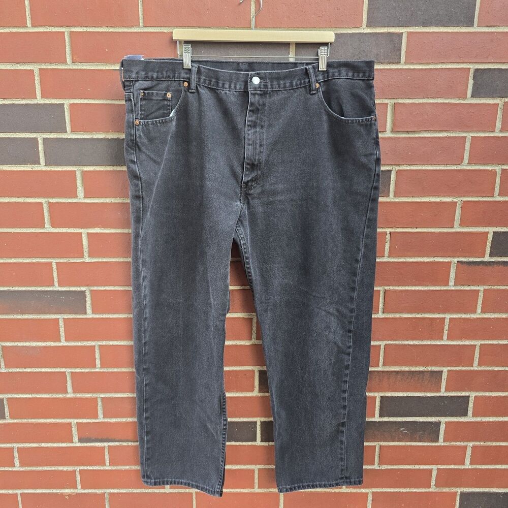 Levis Vintage 550 Relaxed Fit Jeans - Mens 46X32 - Black